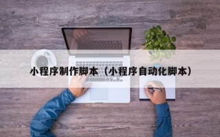 邓州小程序制作脚本（小程序自动化脚本）